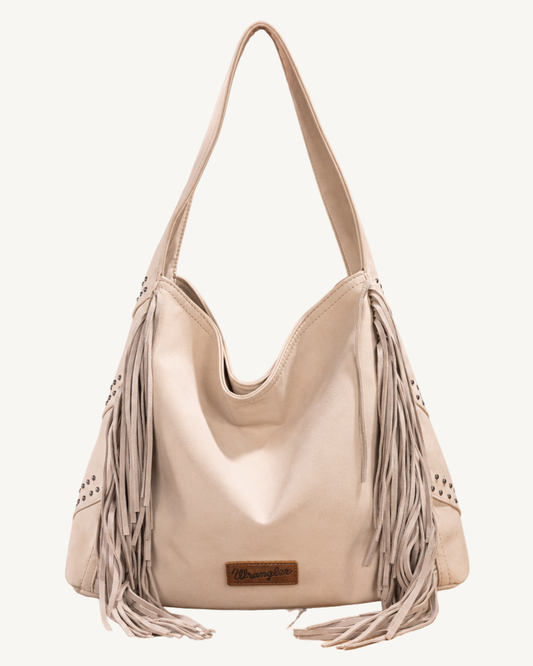 Wrangler Fringe Studded Hobo Bag