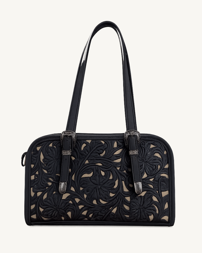 Montana West Floral Tooled Satchel Crossbody Bag