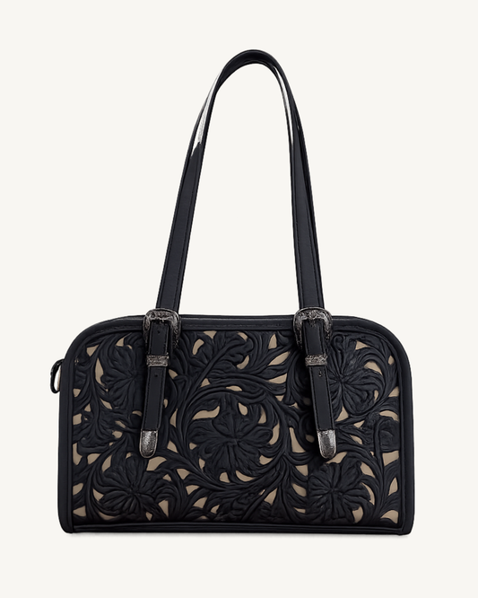 Montana West Floral Tooled Satchel Crossbody Bag