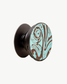 Turquoise Leather Pop-Out Phone Grip & Holder