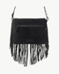 Lucky Charm Genuine Leather Fringe Crossbody Bag