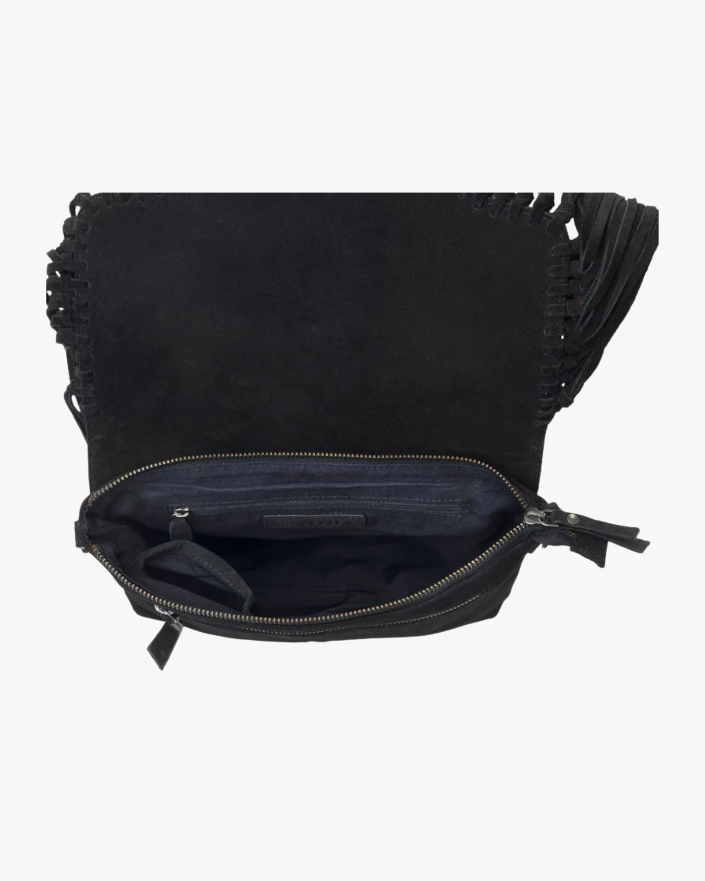 Lucky Charm Genuine Leather Fringe Crossbody Bag