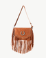 Lucky Charm Genuine Leather Fringe Crossbody Bag