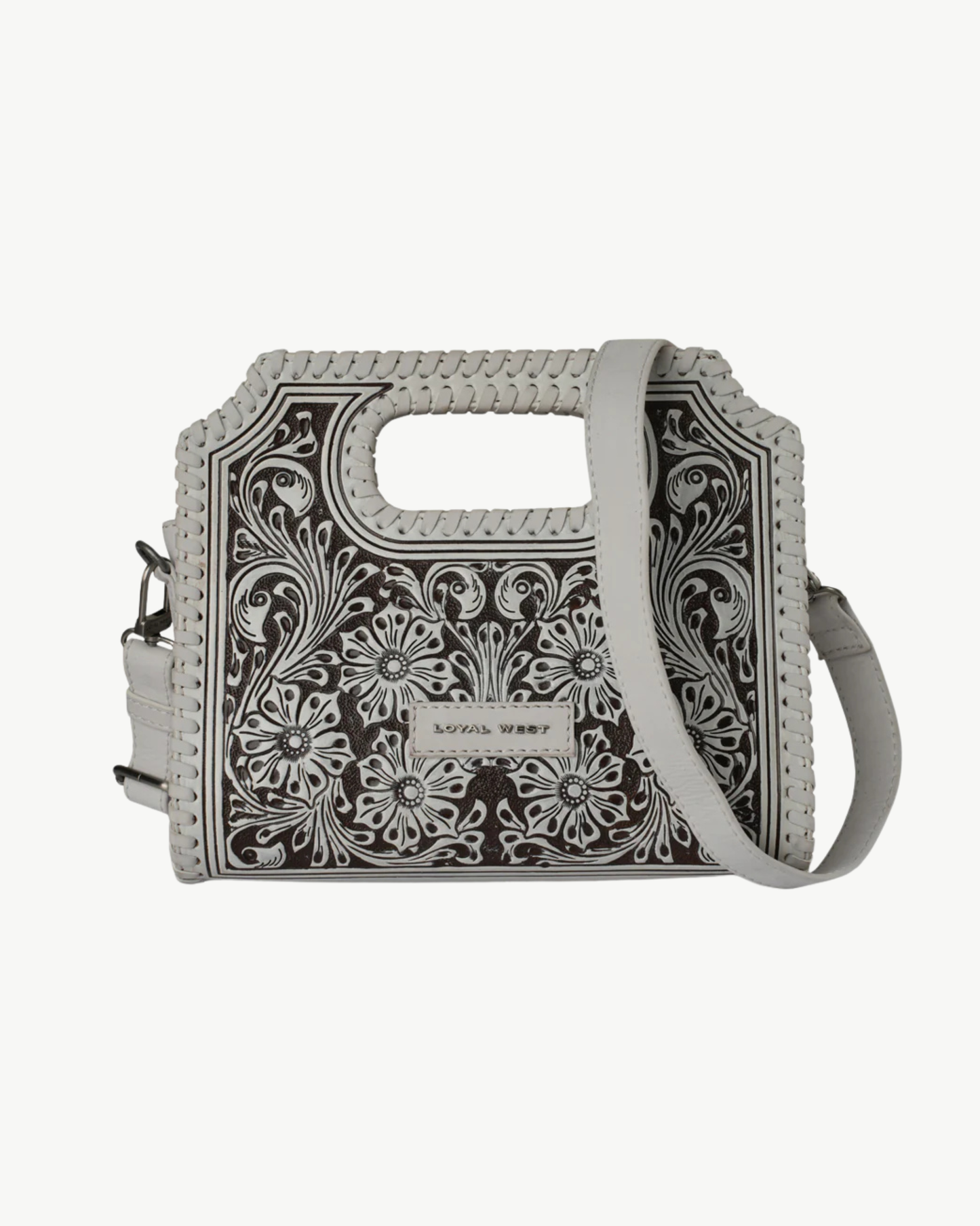 Loyal West Alma Hand-Tooled Leather Medium Handbag