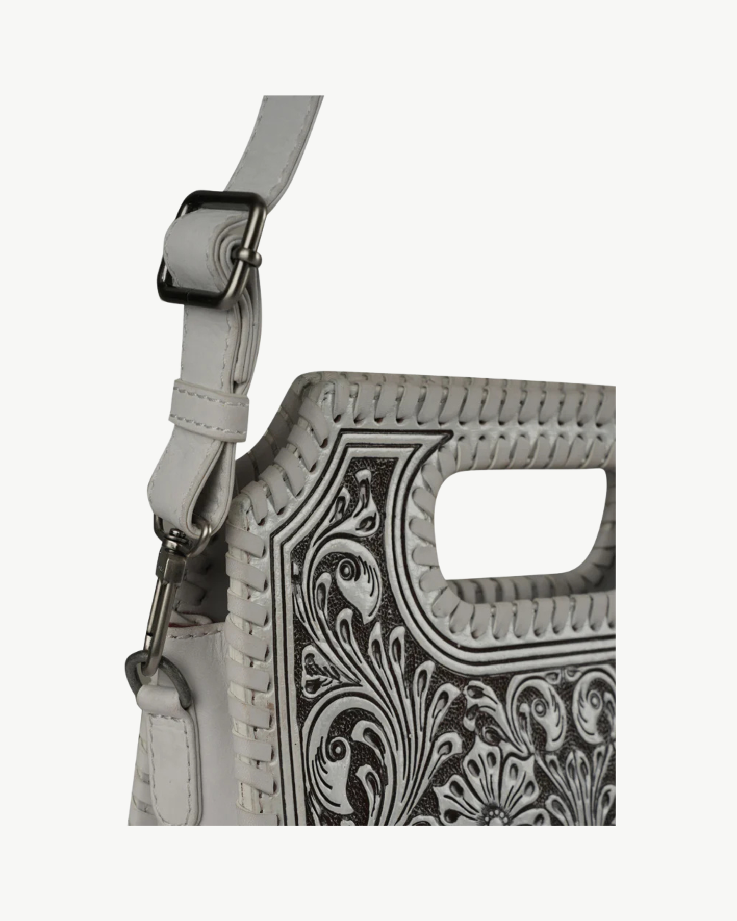 Loyal West Alma Hand-Tooled Leather Medium Handbag