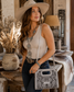 Loyal West Alma Hand-Tooled Leather Medium Handbag