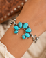 Turquoise Moonrise Squash Blossom Chain Bracelet