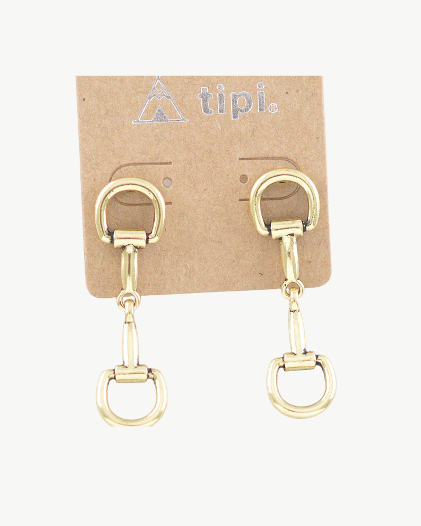 Gold-Tone Snaffle Bit Drop Earrings – Western Equestrian Jewelry