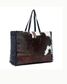 Comely Genuine Cowhide & Hand-Tooled Leather Tote Bag