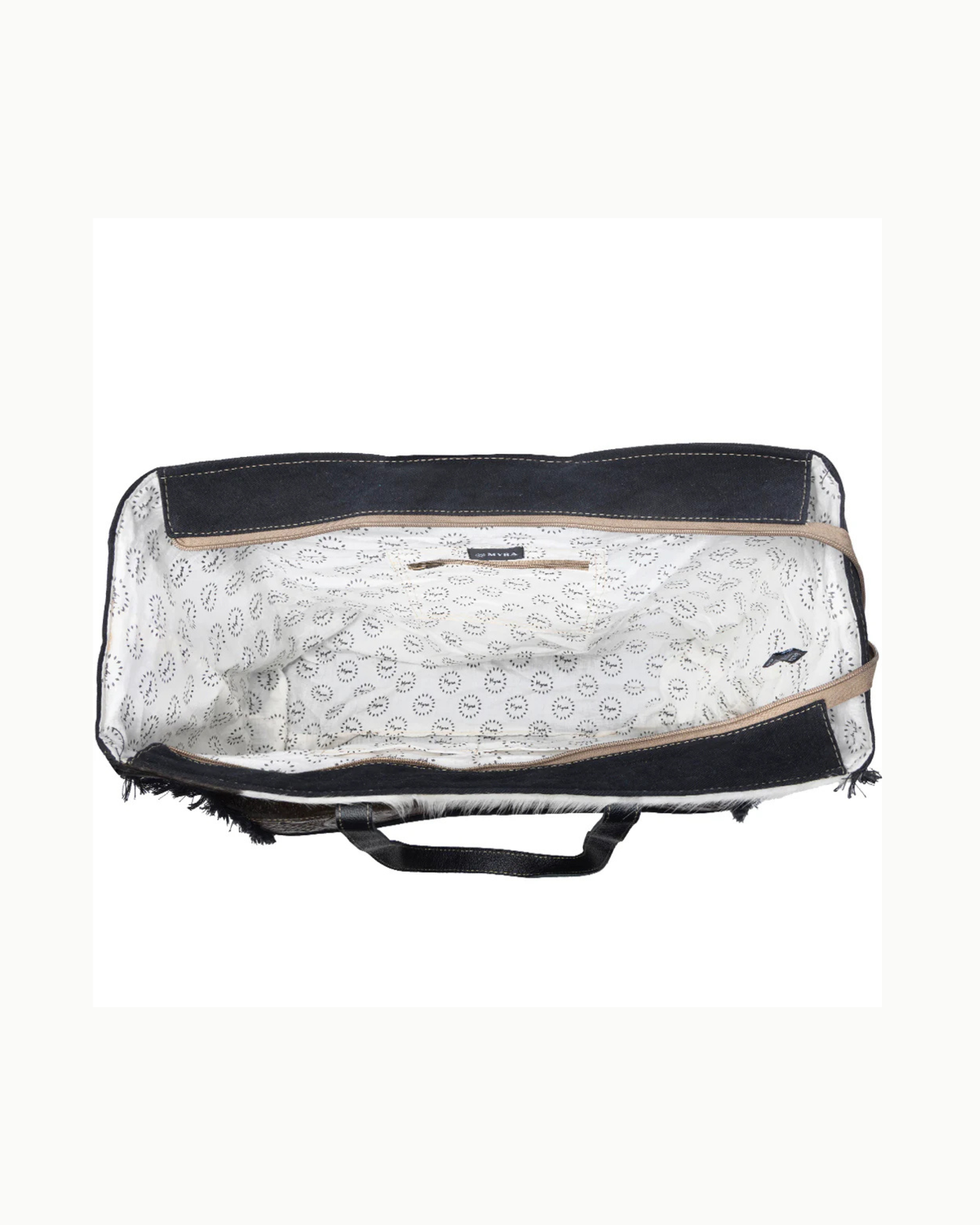 Comely Genuine Cowhide & Hand-Tooled Leather Tote Bag