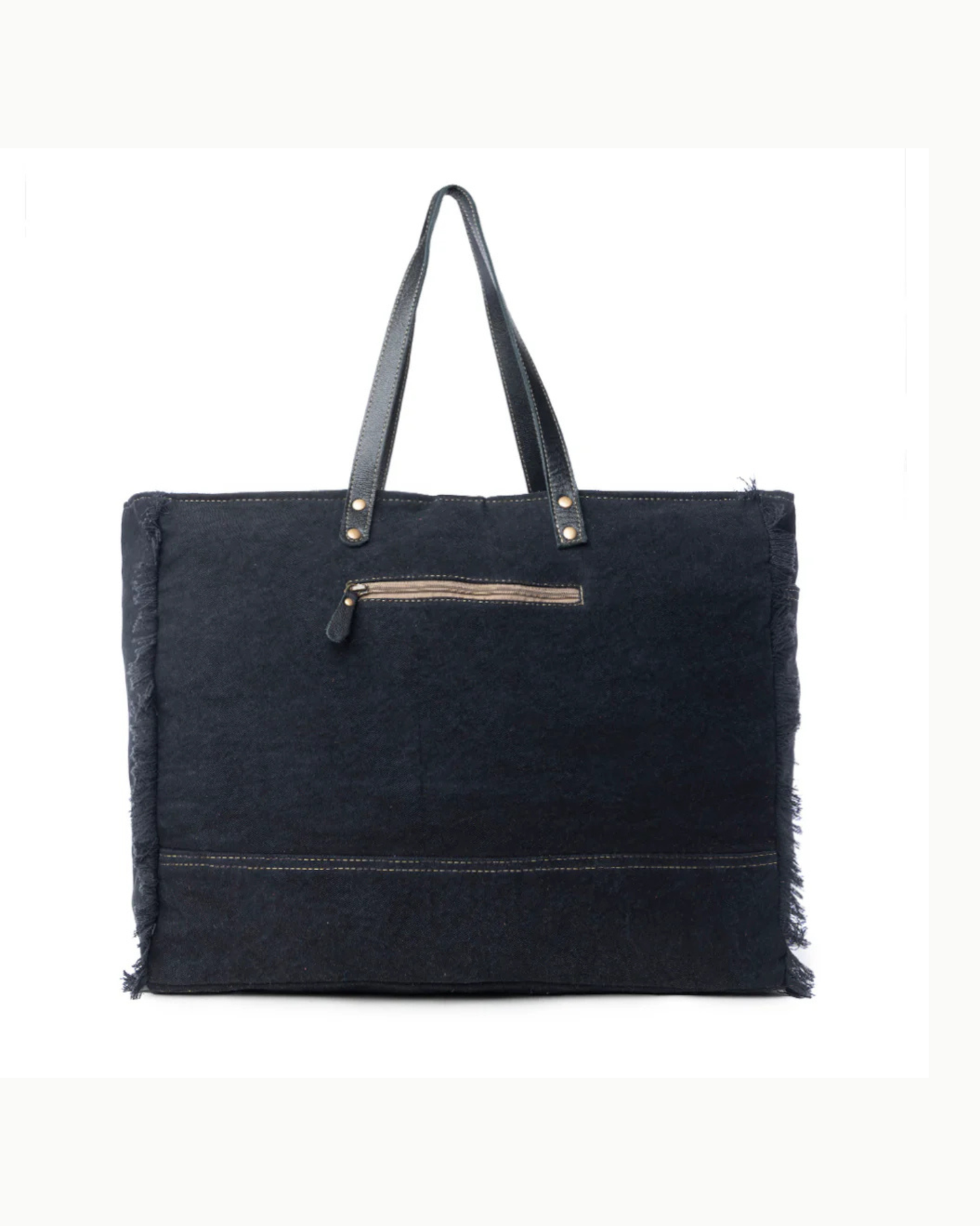 Comely Genuine Cowhide & Hand-Tooled Leather Tote Bag