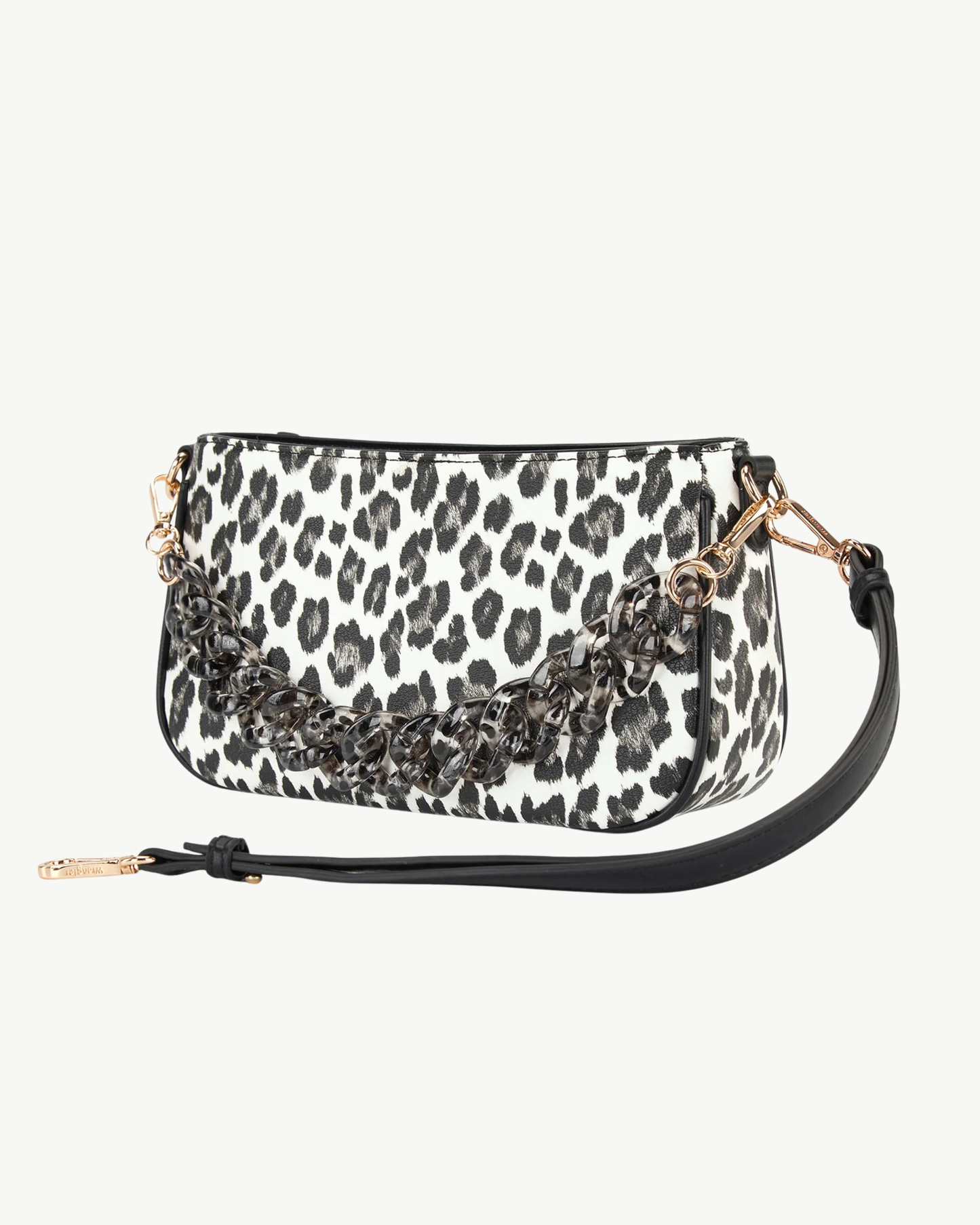 Wrangler Leopard Print Shoulder Bag with Chain Detail