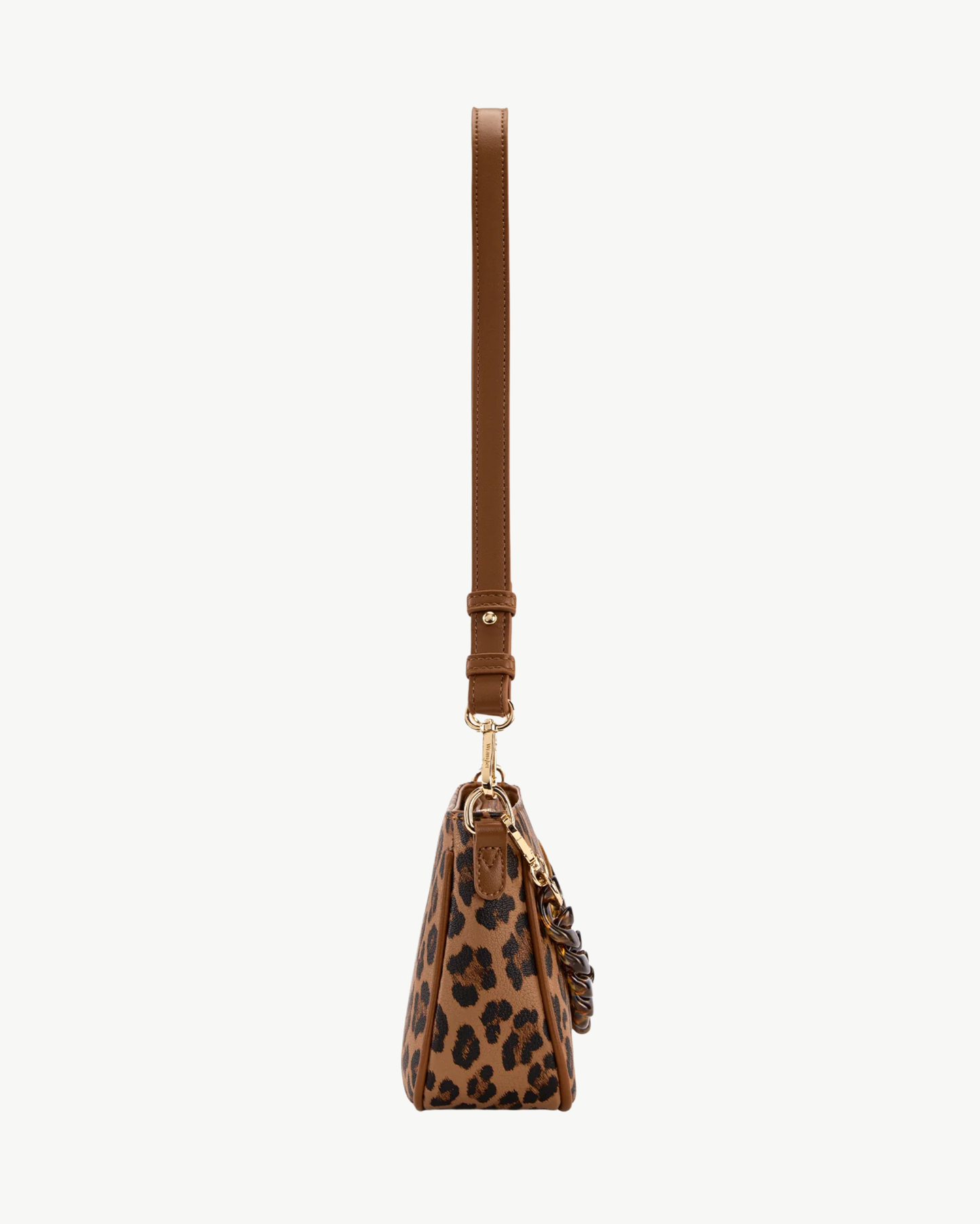 Wrangler Leopard Print Shoulder Bag with Chain Detail