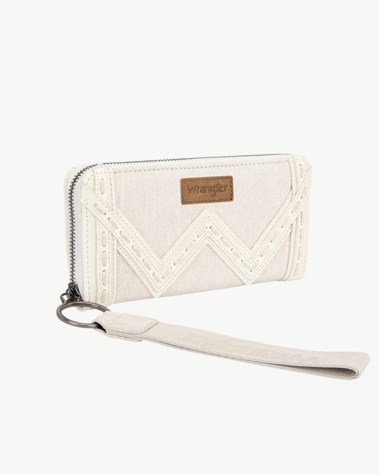 Wrangler Chevron Stitch RFID Zip Around Wallet