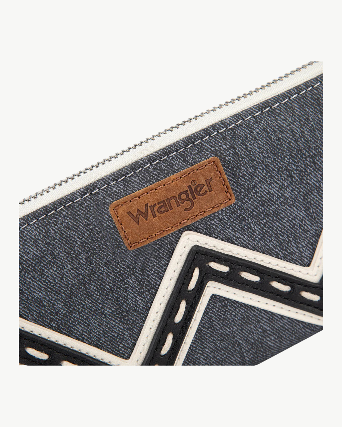 Wrangler Chevron Stitch RFID Zip Around Wallet