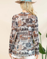 Aubrey Western Rodeo Print Semi-Sheer Mesh Top