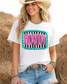 Howdy Turquoise & Pink Comfort Colors Tee
