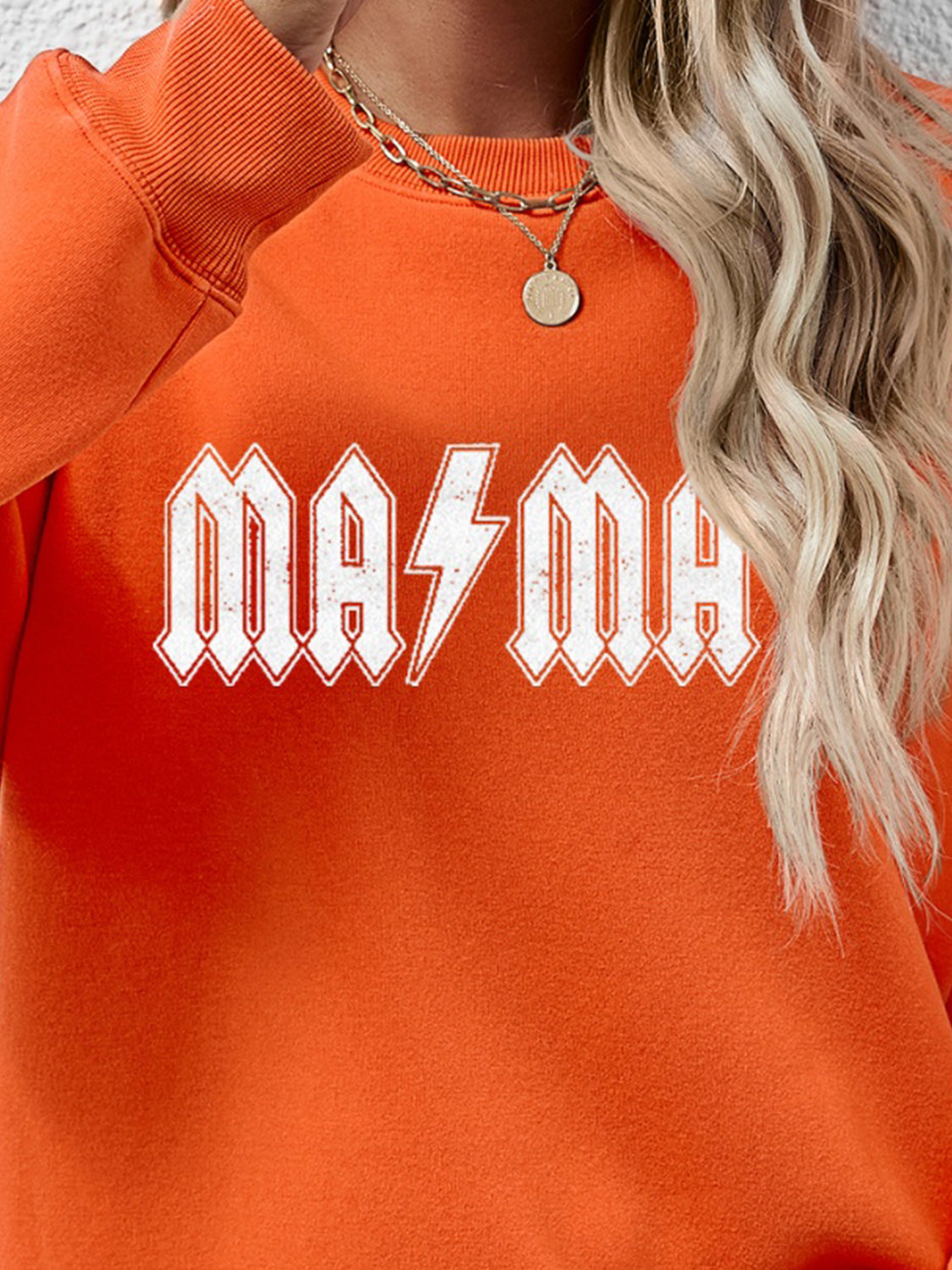 MAMA Graphic Dropped Shoulder Sweatshirt