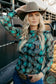 Concho Queen Western Mesh Top