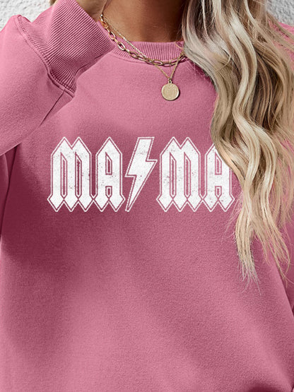 MAMA Graphic Dropped Shoulder Sweatshirt