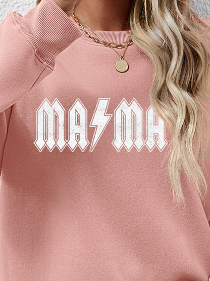 MAMA Graphic Dropped Shoulder Sweatshirt