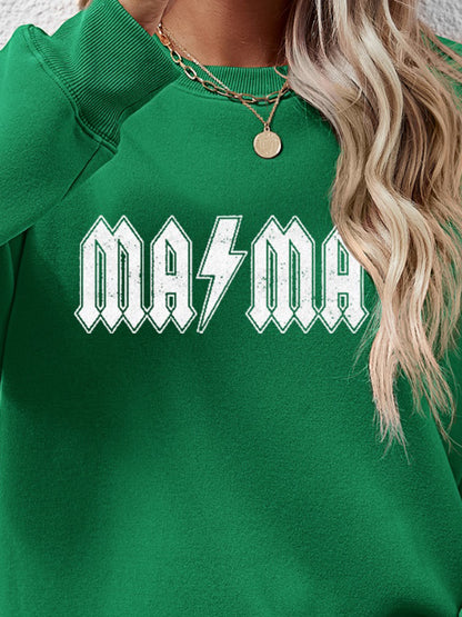 MAMA Graphic Dropped Shoulder Sweatshirt