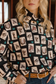 Luck Of The Brand Western Playing Card Mock Neck